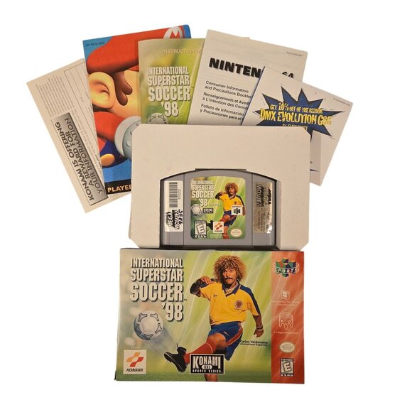 International Superstar Soccer 98 Nintendo 64 N64 Complete In Box Ex Rental - Picture 1 of 15